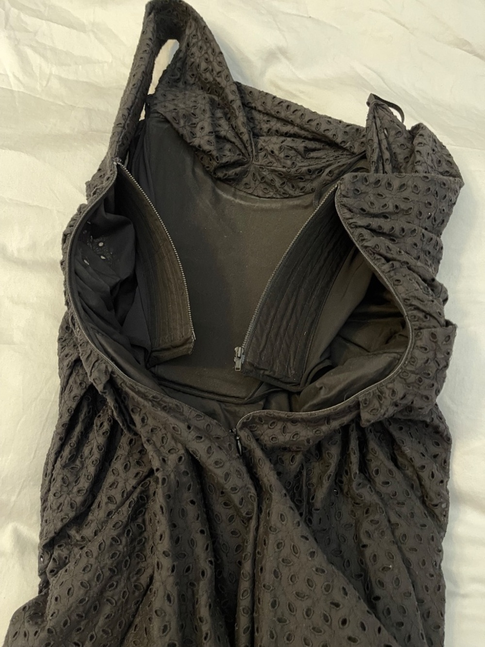 All Saints Spitalfields Dress, NEVER WORN, Broiderie Anglaise One Shoulder, US 6 - Picture 6 of 14